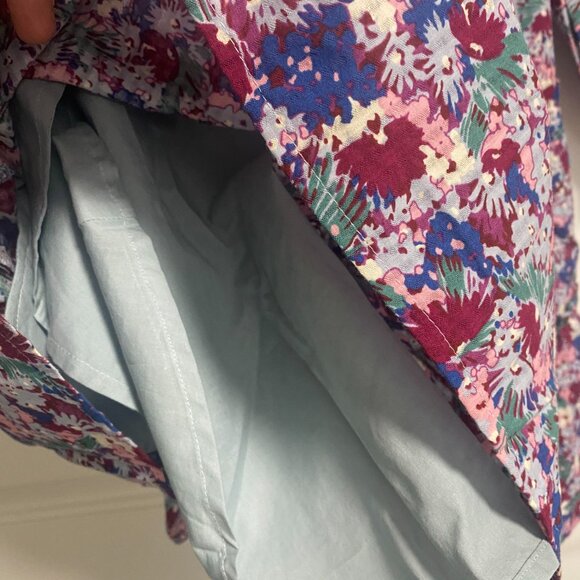 NWT Madewell Floral Puff Sleeves Tiered Cotton Dress with Pockets Size 8 - Picture 6 of 9